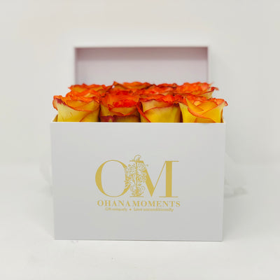 The Catalina Forever Rose Box - Medium - Solid (16 roses) - Ohana Moments