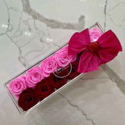 The Candy Stripe Forever Rose Box - Small - Ohana Moments