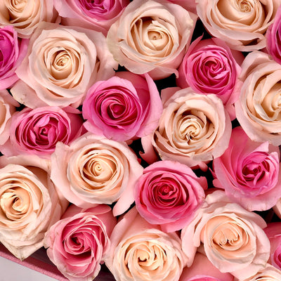 The Mia Forever Rose Box - Medium - Checkered (16 roses) - Ohana Moments
