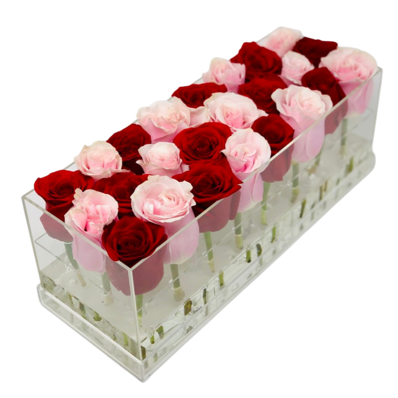 BUILD YOUR OWN FOREVER ROSE BOX: Aldi Box - Checkered - Ohana Moments