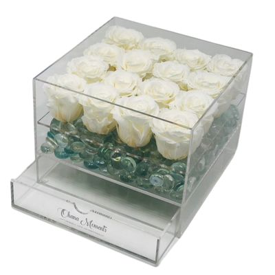 Dressed in White Forever Rose Box - Medium - Ohana Moments