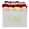 The Catalina Forever Rose Box - Medium - Stripe (16 roses) - Ohana Moments
