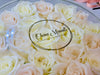 Modern Rose Box with Preserved long last lasting roses that last for years with ivory roses and white Roses