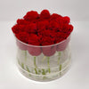 Modern Rose Box with Preserved long last lasting roses that last for years with red roses
