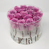 Modern Rose Box with Preserved long last lasting roses that last for years with lavender roses