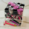 Modern rose box and jewelry box with preserved long lasting roses