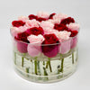 Modern Rose Box with Preserved long last lasting roses that last for years with red roses and pink Roses