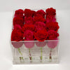 Modern Rose Box with preserved roses that last for years in red roses