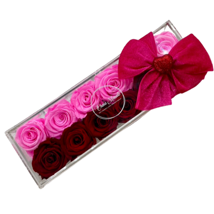 The Candy Stripe Forever Rose Box - Small - Ohana Moments