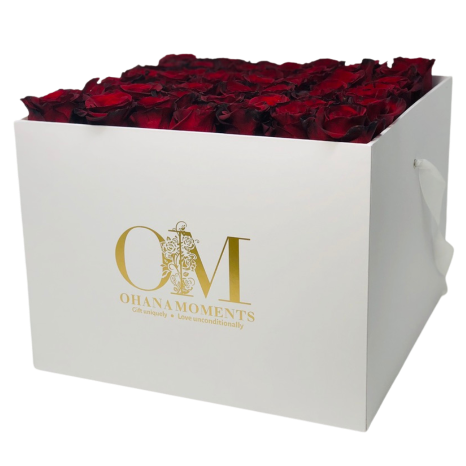 The Catalina Forever Rose Box - Large - Solid (36-42 roses) - Ohana Moments