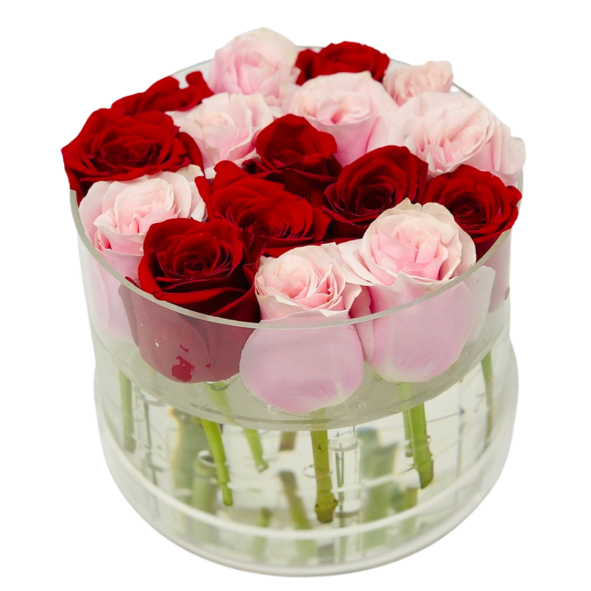 The Checkered Fresh Miami Roses Box - Medium - Ohana Moments