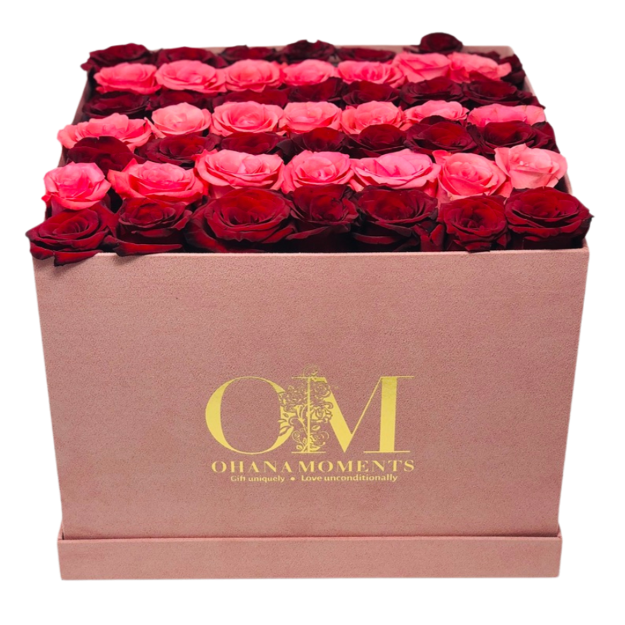 The Lucy - Large Velvet - Stripe (36-42 roses) - Ohana Moments