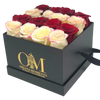 The Mia Forever Rose Box - Medium - Stripe (16 roses) - Ohana Moments