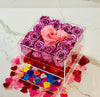 Metallic Pink Forever Rose Box - Medium - Ohana Moments