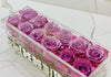 Clear Modern Rose Box with Forever Roses Long lasting roses that last for years with lavender roses
